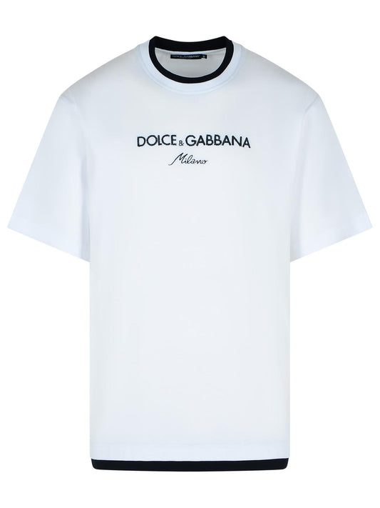 Dolce & Gabbana White Cotton T-Shirt Men