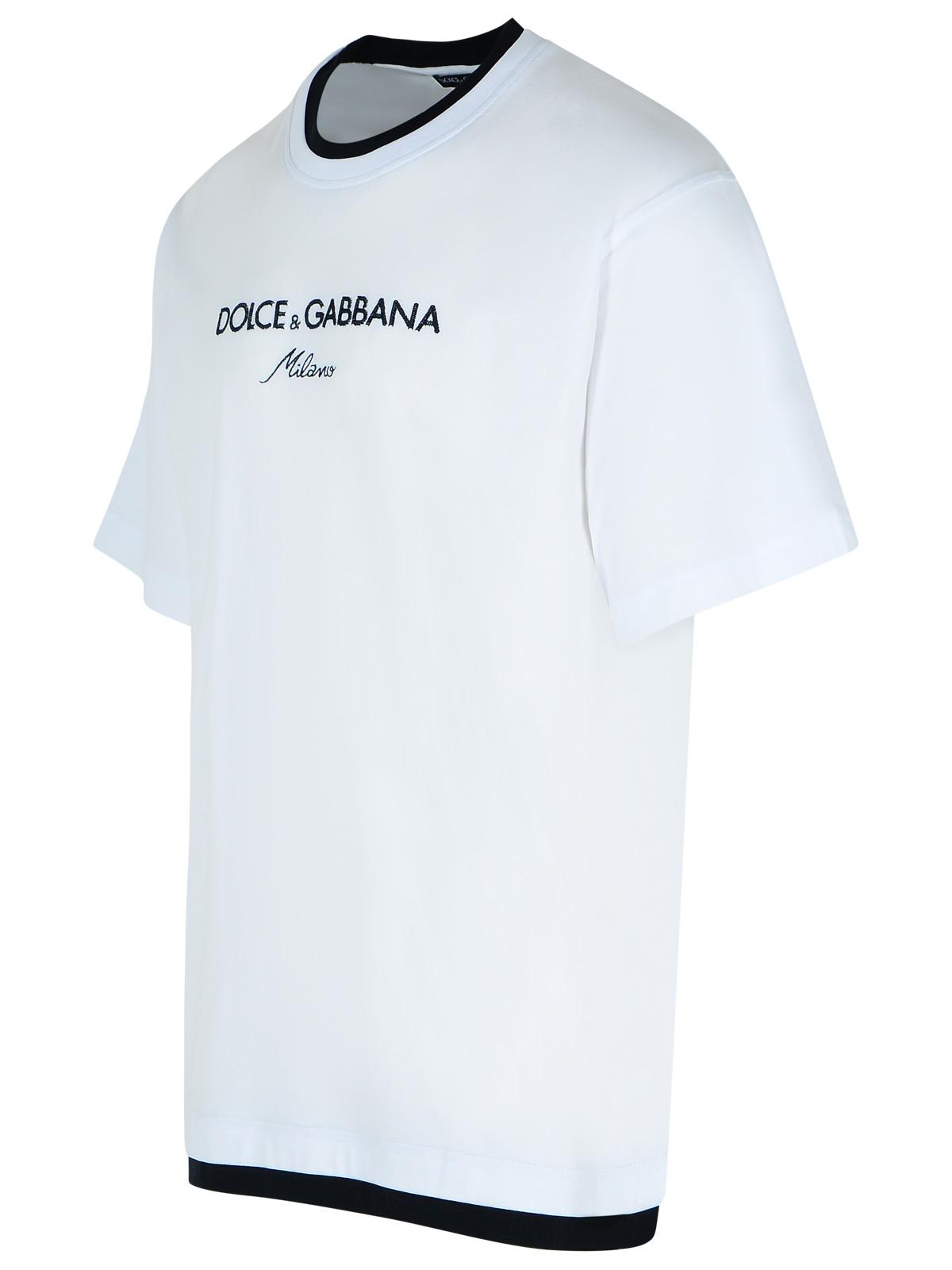 Dolce & Gabbana White Cotton T-Shirt Men
