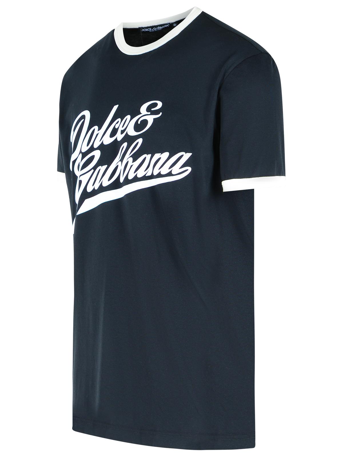 Dolce & Gabbana Navy Cotton T-Shirt Men
