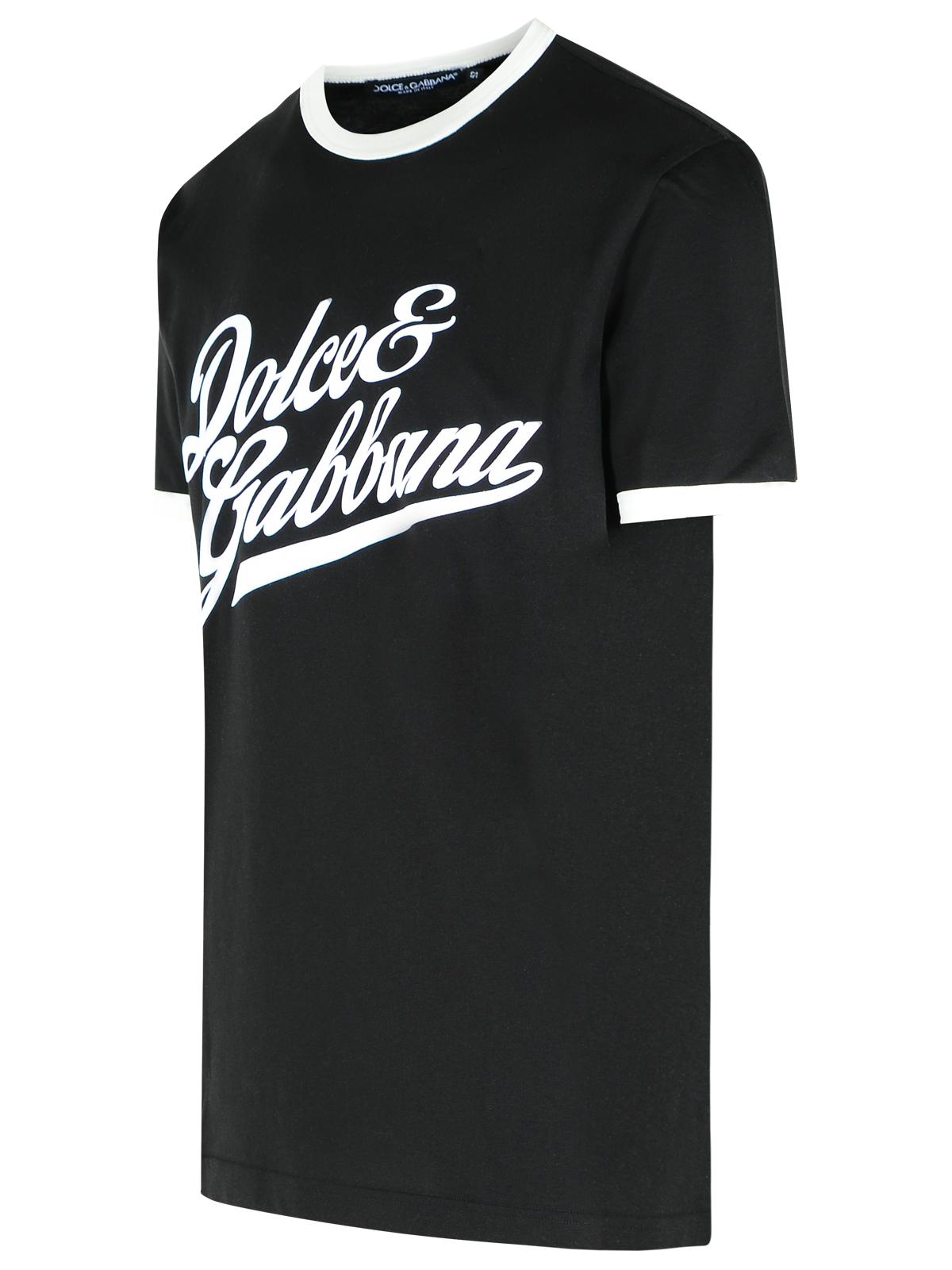Dolce & Gabbana Black Cotton T-Shirt Men