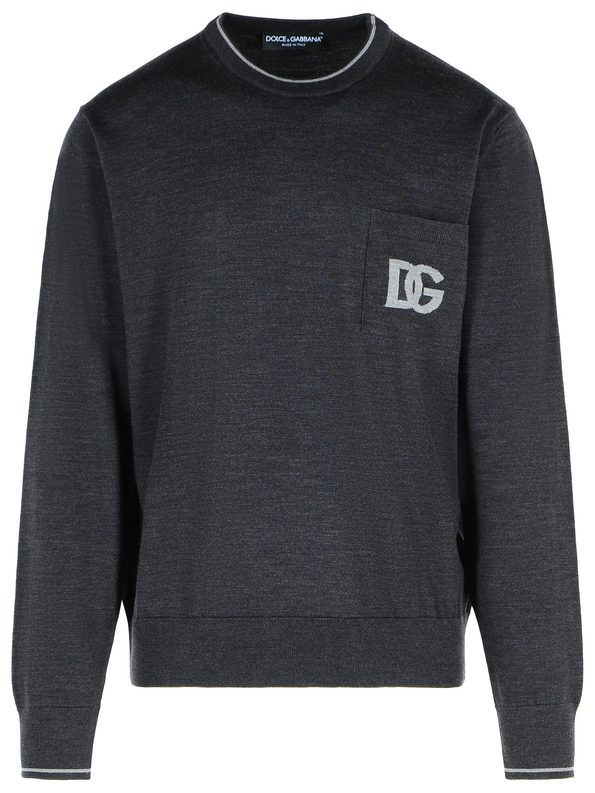 Dolce & Gabbana Grey Virgin Wool Sweater Men