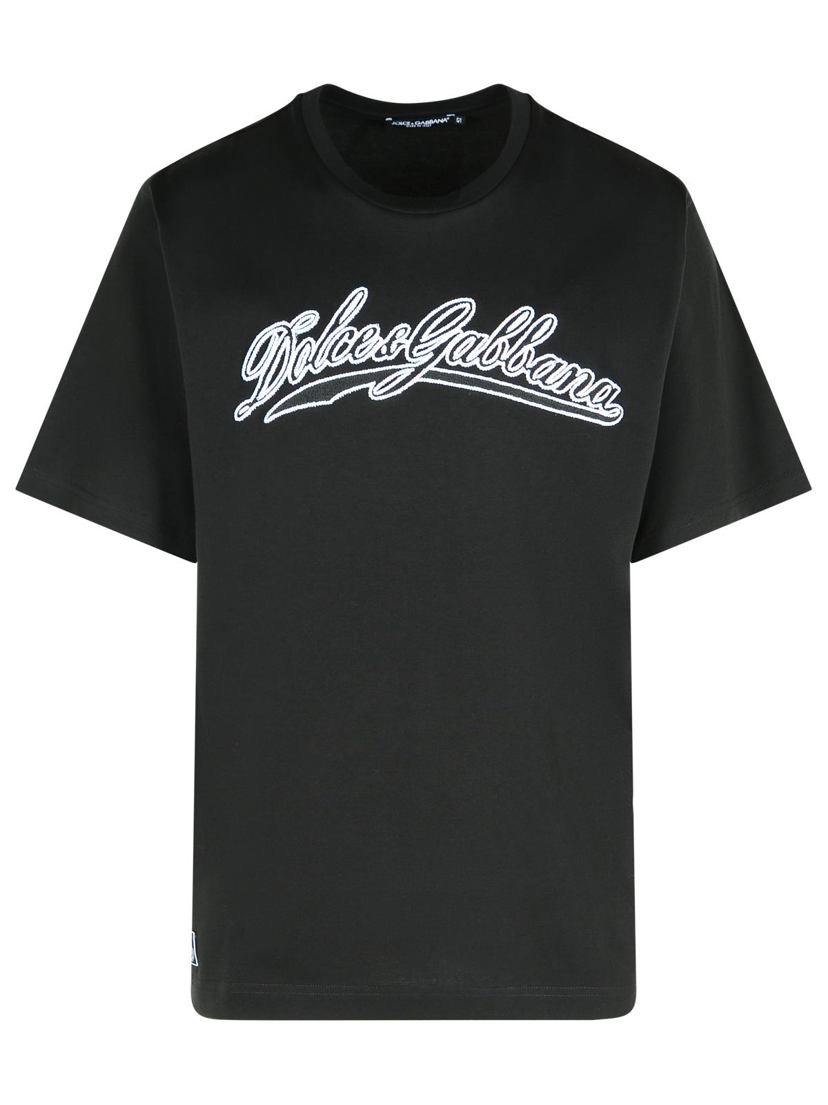 Dolce & Gabbana Black Cotton T-Shirt Men
