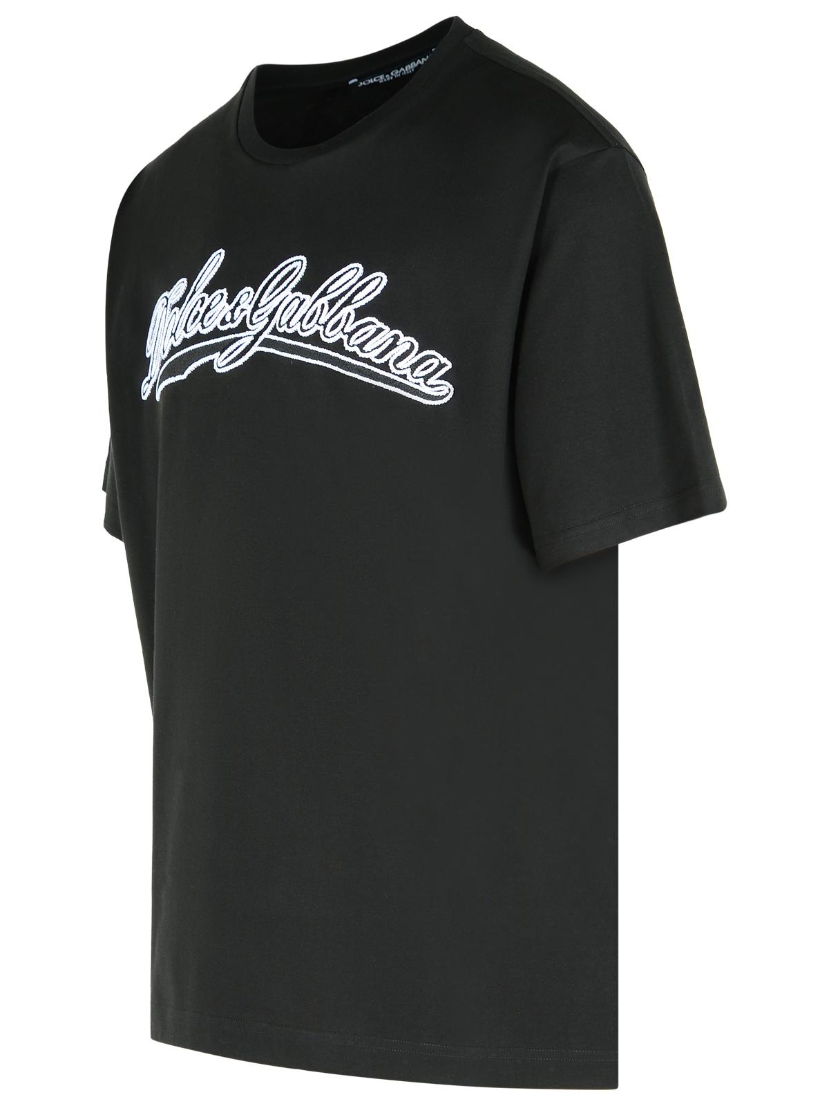 Dolce & Gabbana Black Cotton T-Shirt Men
