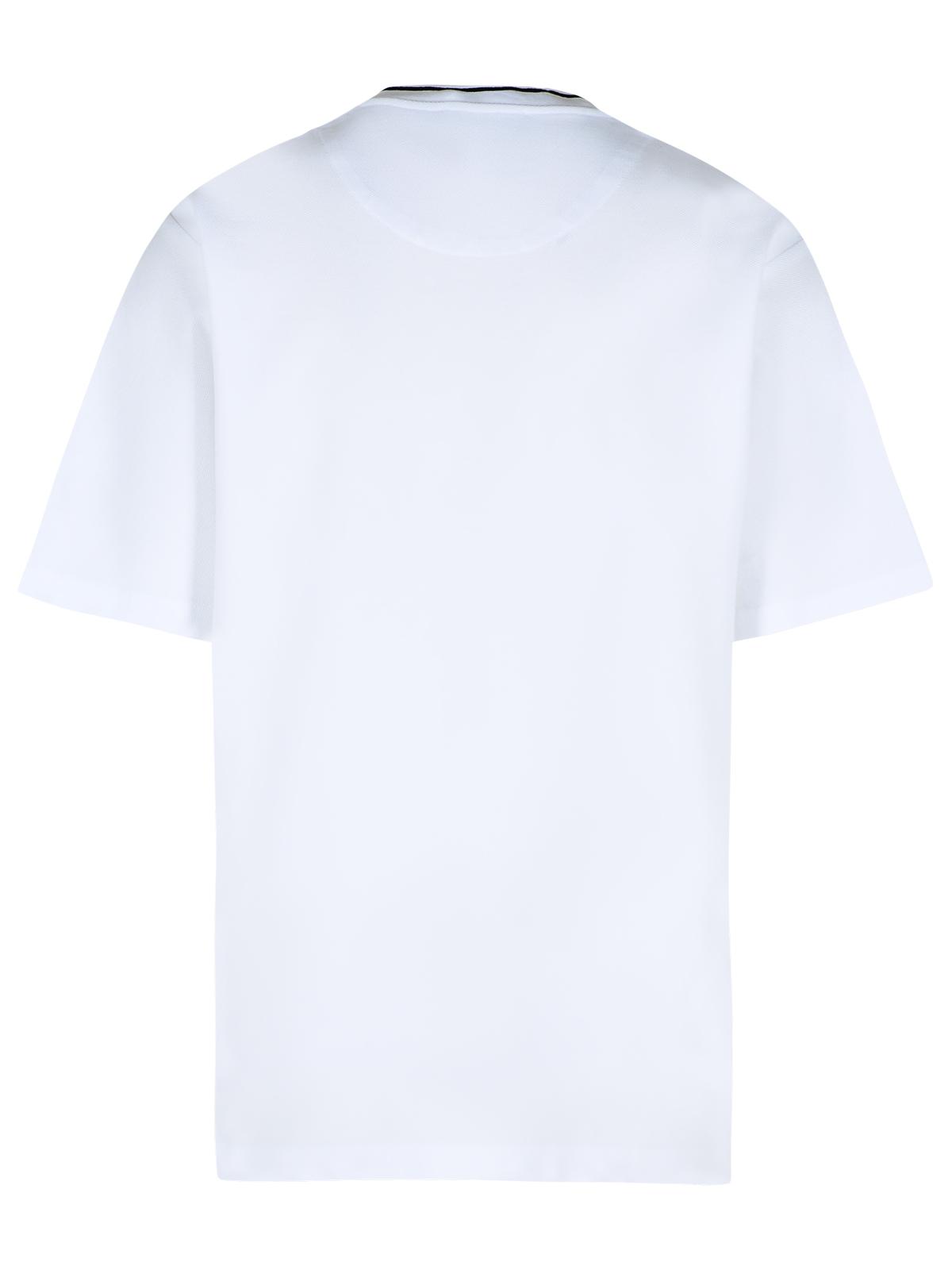 Dolce & Gabbana White Cotton Piquet T-Shirt Men