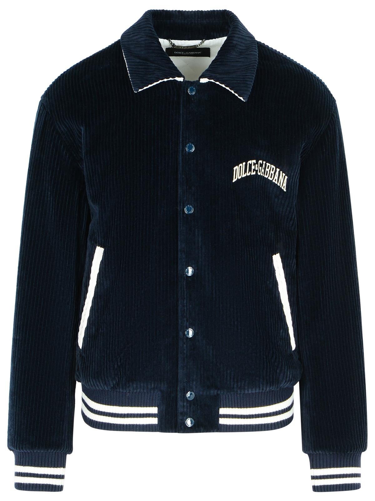 Dolce & Gabbana Navy Cotton Bomber Jacket Men