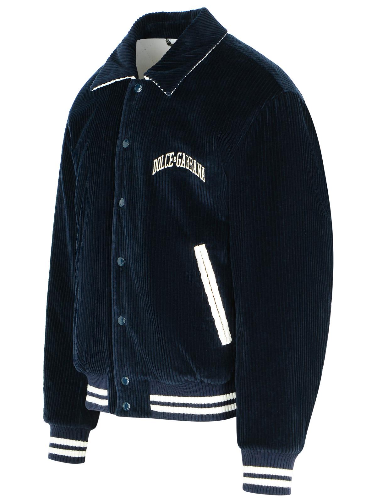 Dolce & Gabbana Navy Cotton Bomber Jacket Men