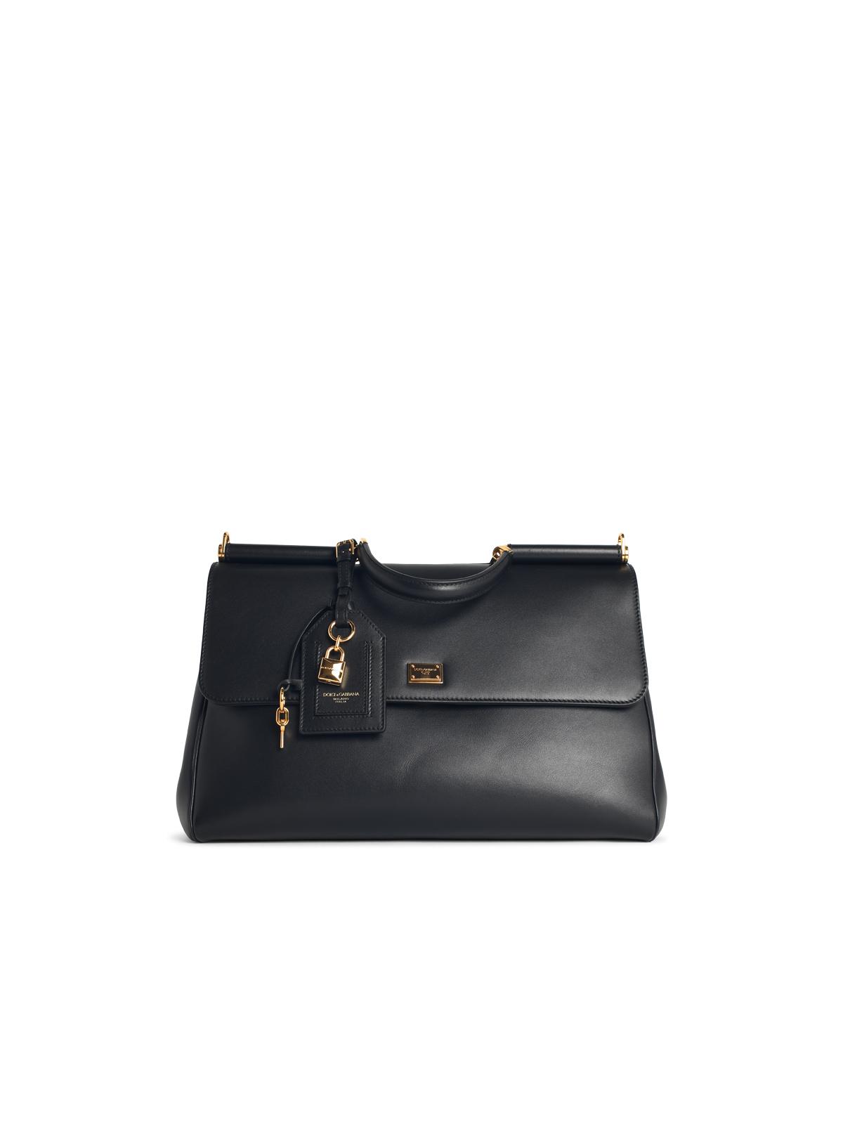 Dolce & Gabbana 'Sicily' Black Leather Handbag Women
