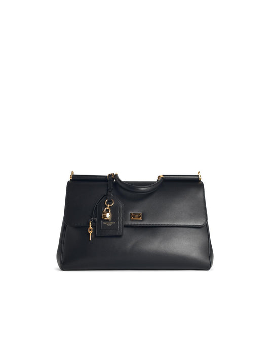 Dolce & Gabbana 'Sicily' Black Leather Handbag Women