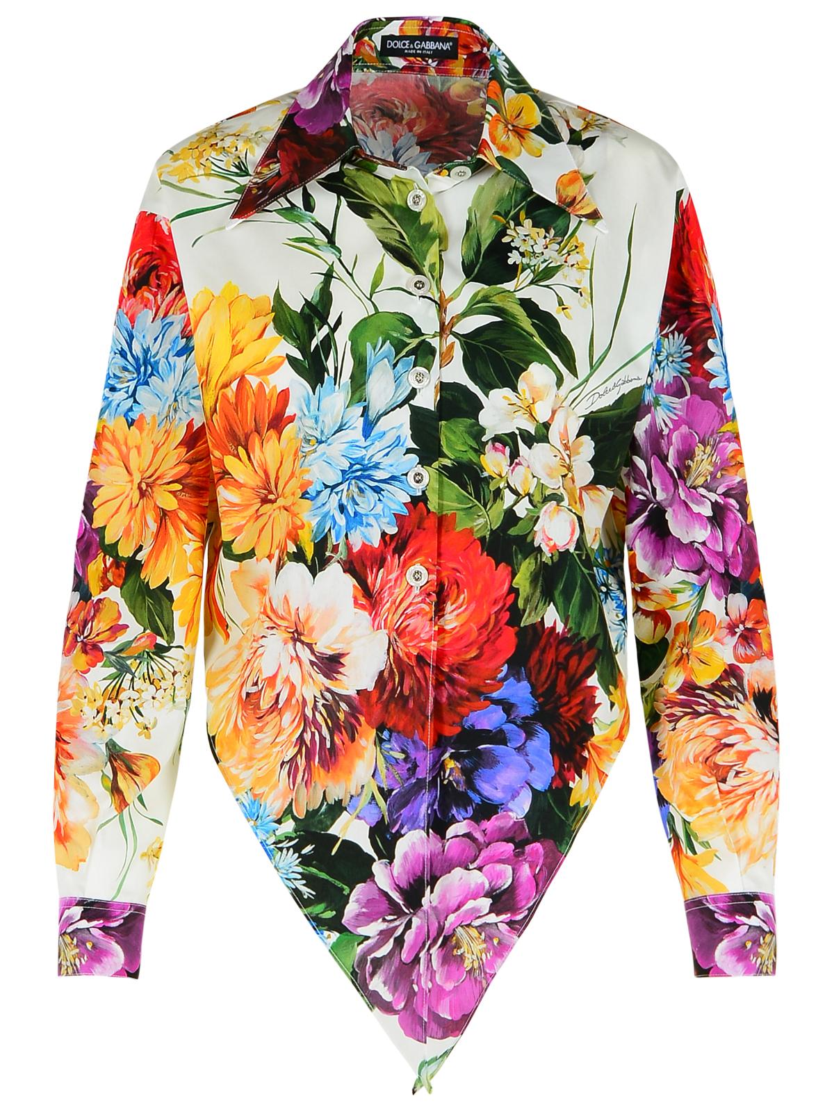 Dolce & Gabbana Floral Print Cotton Shirt Women