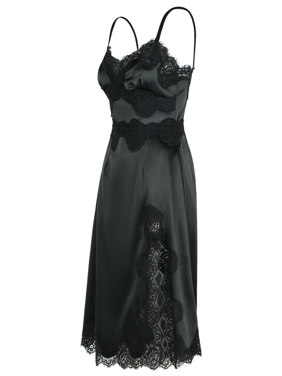 Dolce & Gabbana Black Cotton Blend Slip Dress Women