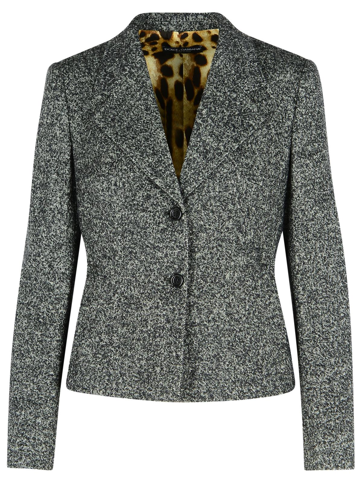 Dolce & Gabbana Two-Tone Virgin Wool Blend Jacket Women