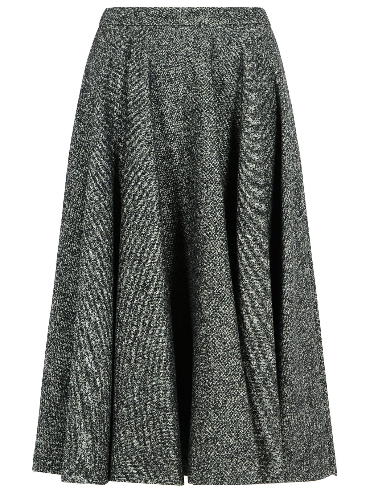 Dolce & Gabbana Two-Tone Virgin Wool Blend Skirt Women