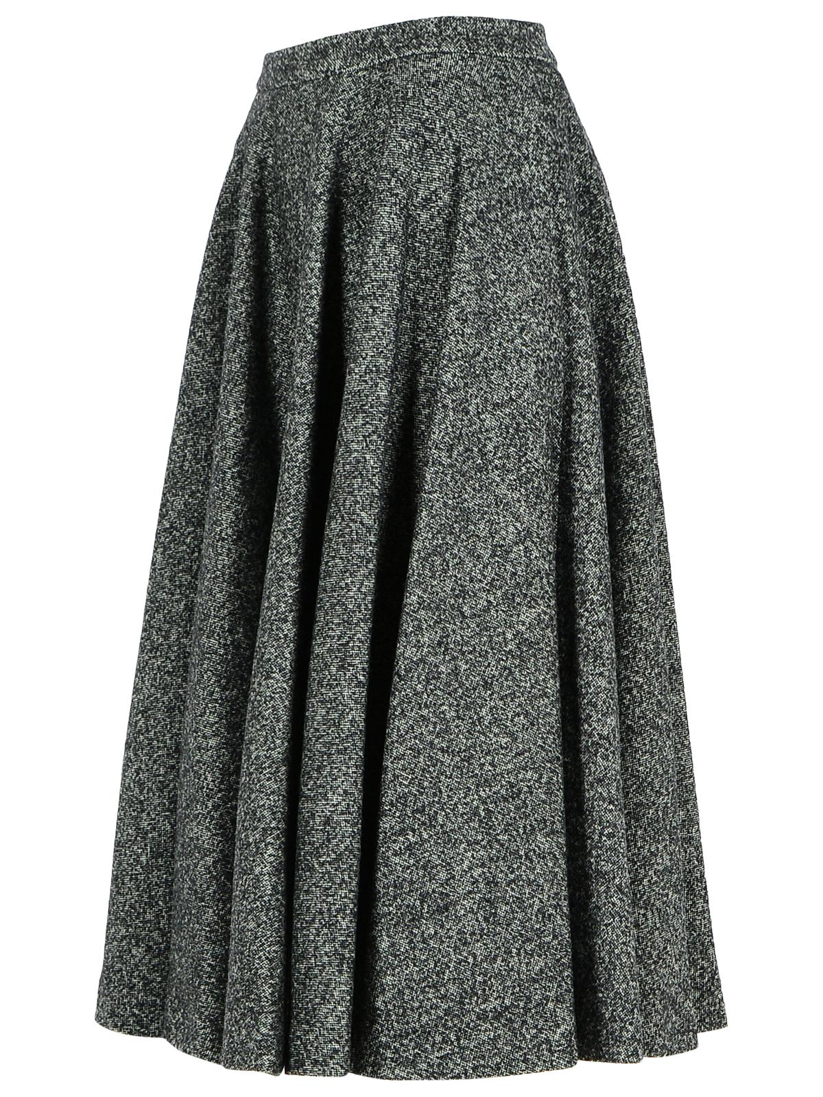 Dolce & Gabbana Two-Tone Virgin Wool Blend Skirt Women