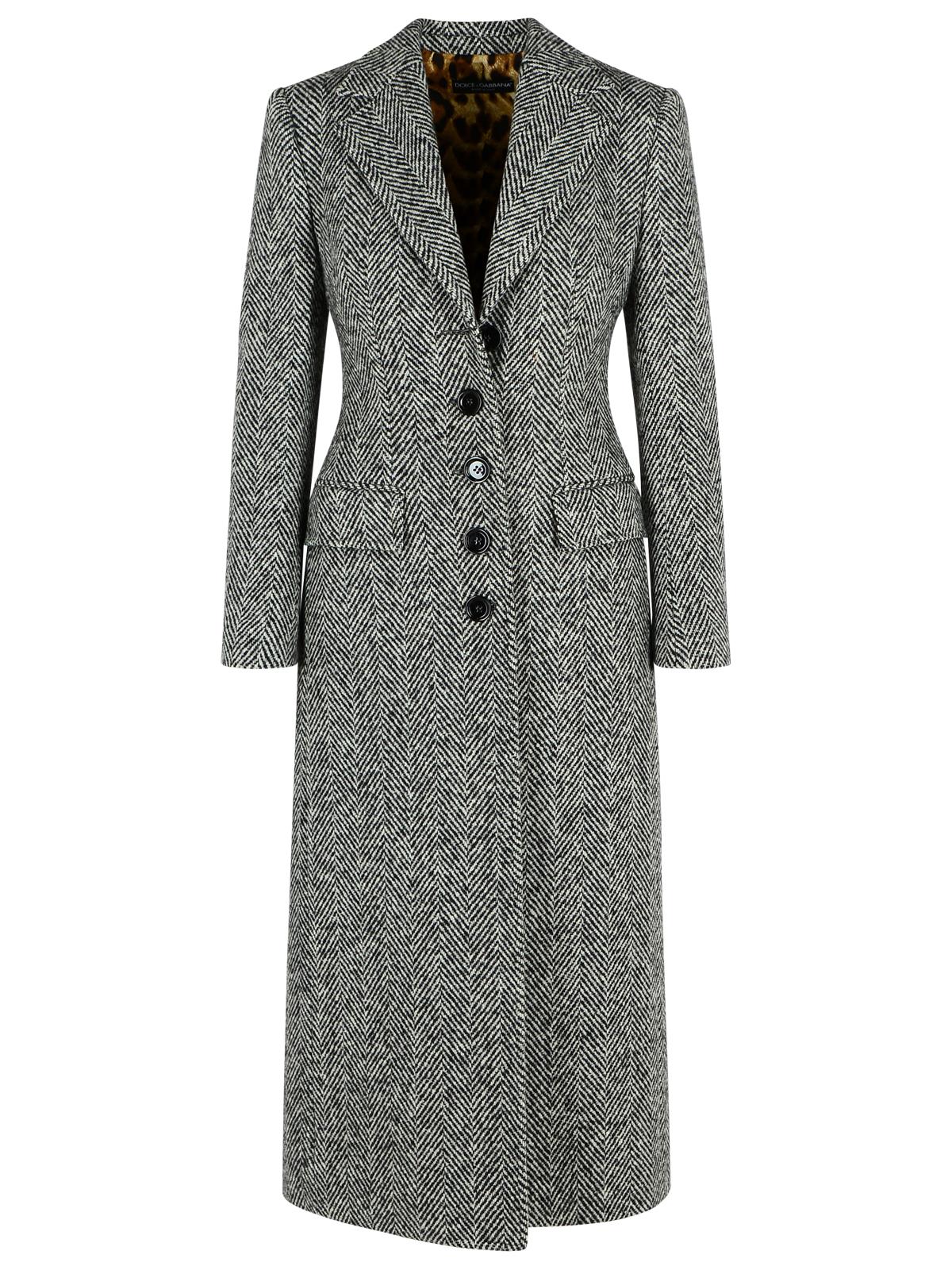 Dolce & Gabbana Two-Tone Virgin Wool Coat Women