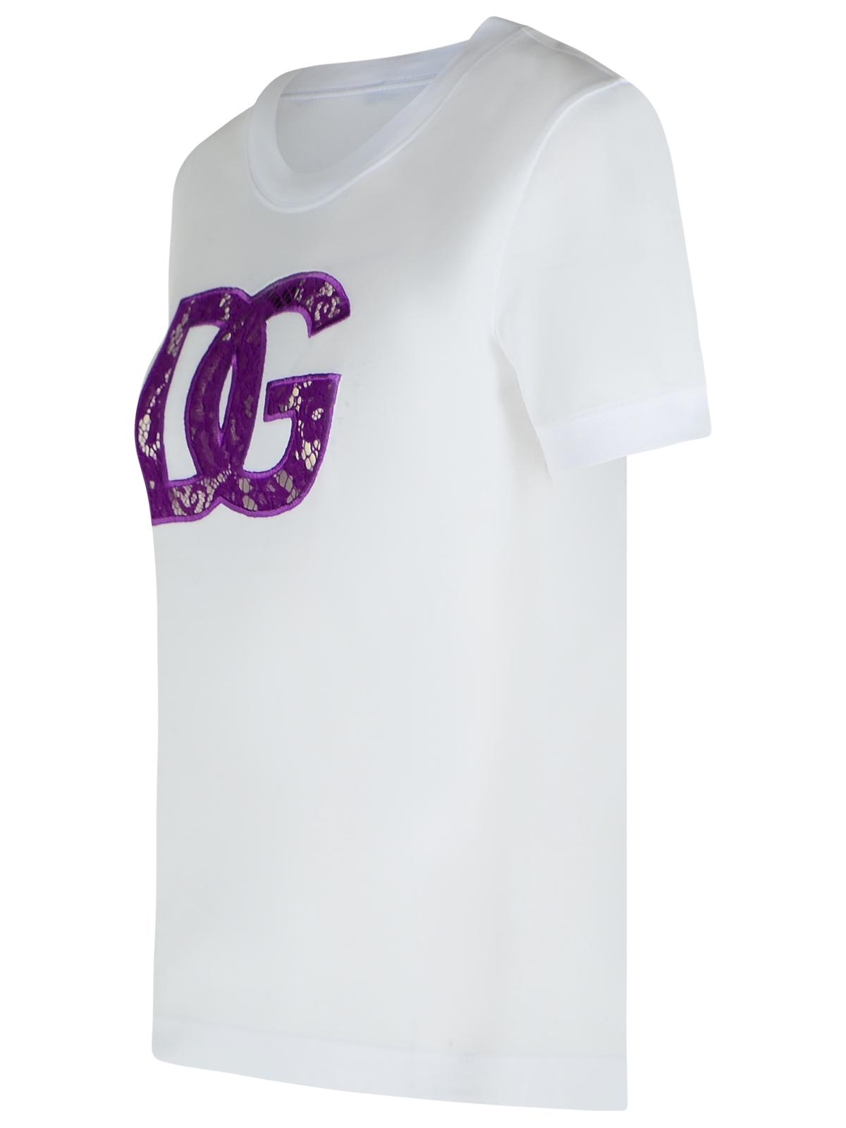 Dolce & Gabbana White Cotton T-Shirt Women