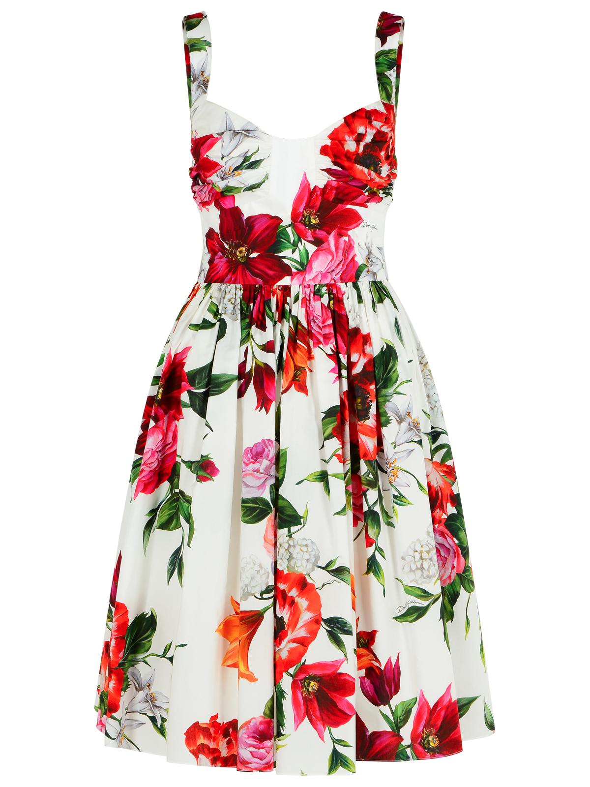 Dolce & Gabbana White Cotton Poplin Dress Women