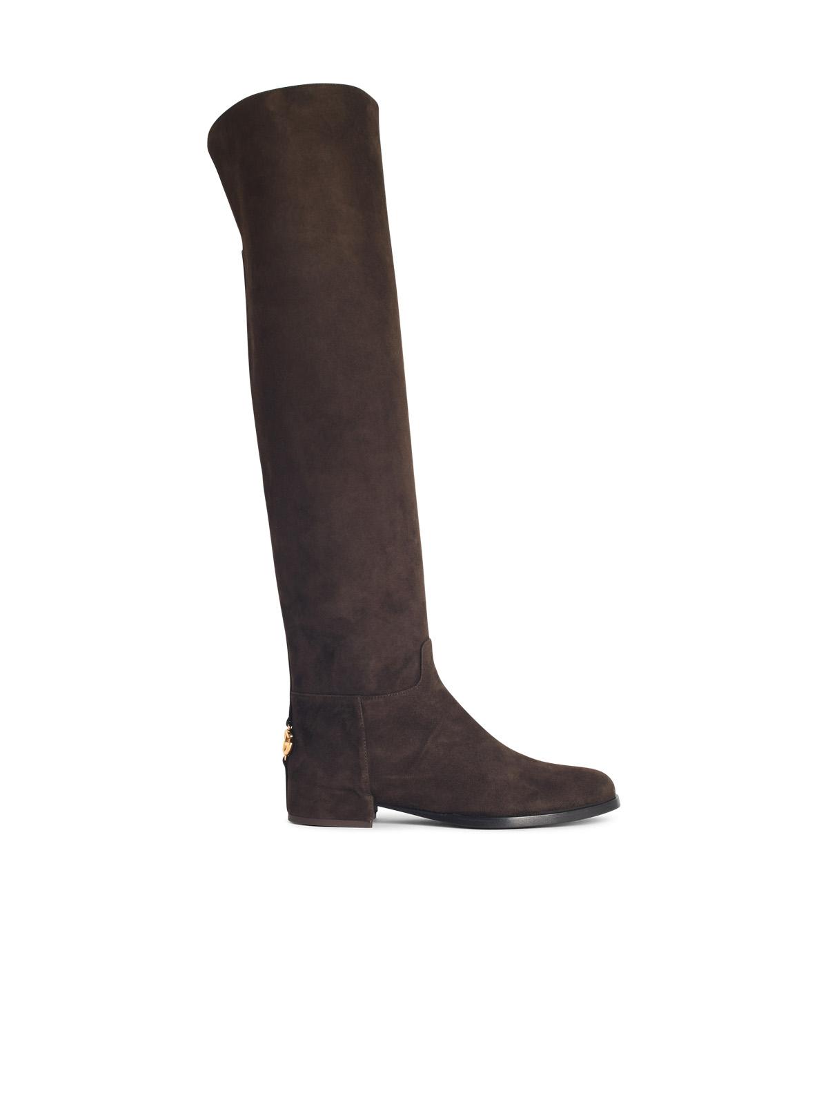 Dolce & Gabbana Ebony Suede Boots Women