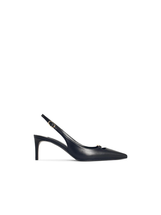 Dolce & Gabbana Black Leather Slingbacks Women