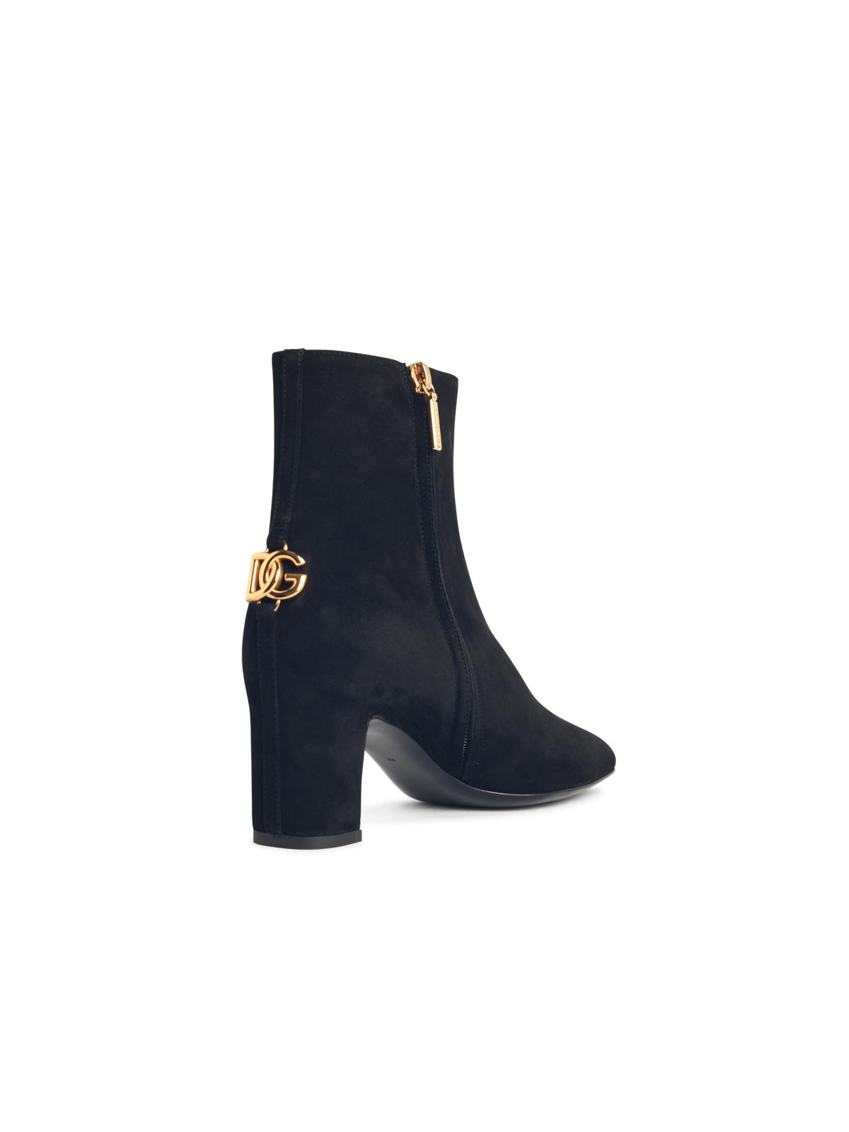 Dolce & Gabbana Black Suede Ankle Boots Women