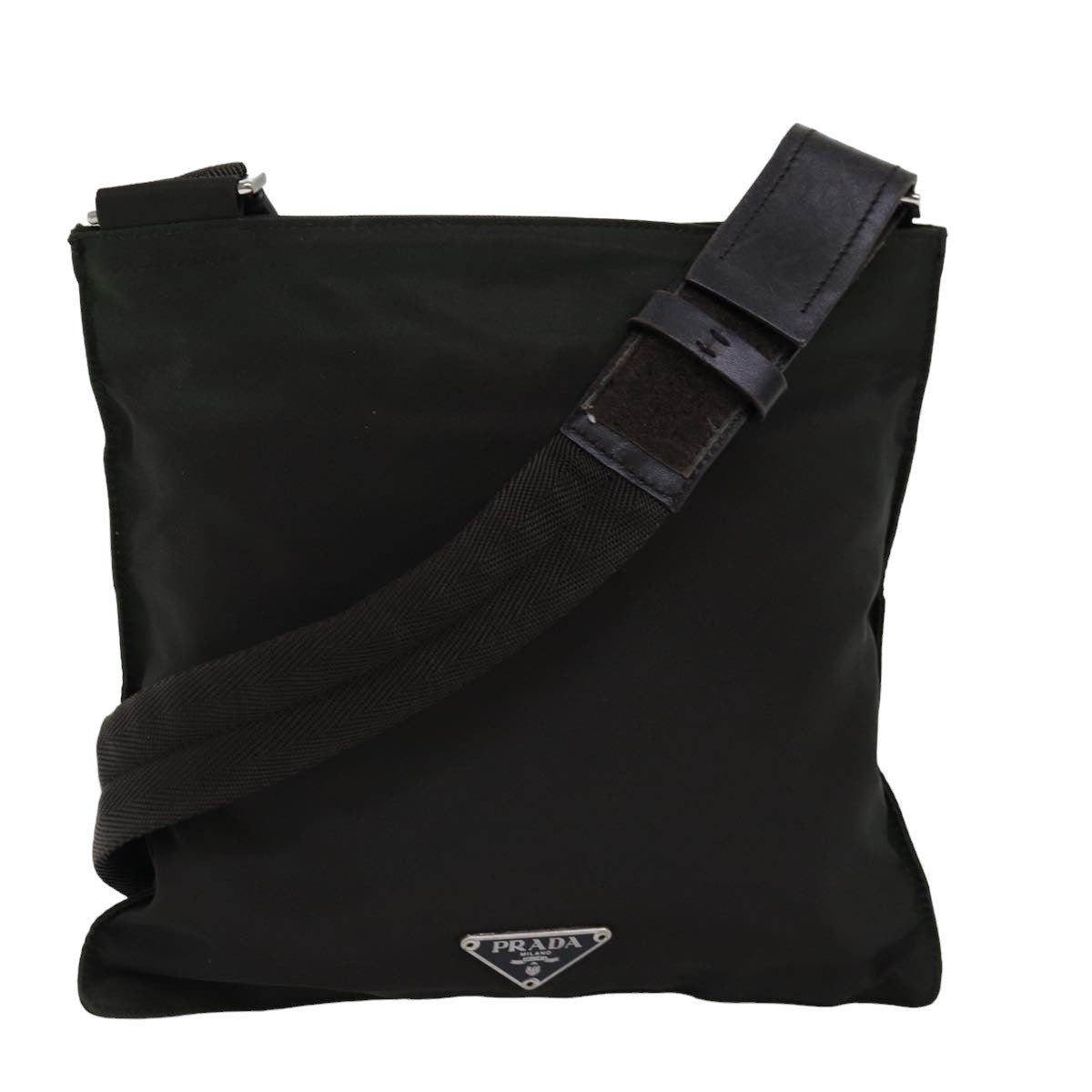 PRADA Shoulder Bag Nylon Khaki  77078
