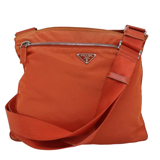 PRADA Shoulder Bag Nylon Orange  77079