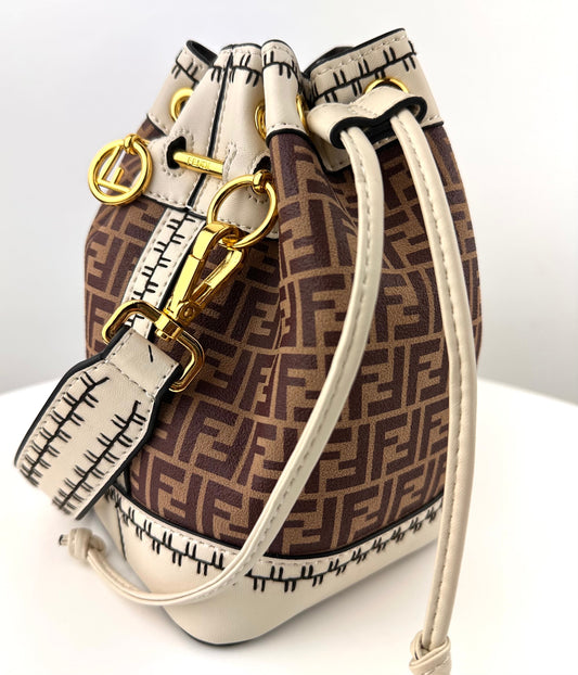 Fendi  Mon Tresor bucket bag in suede with FF logo
