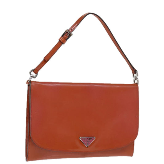 PRADA Hand Bag Enamel Orange  77205