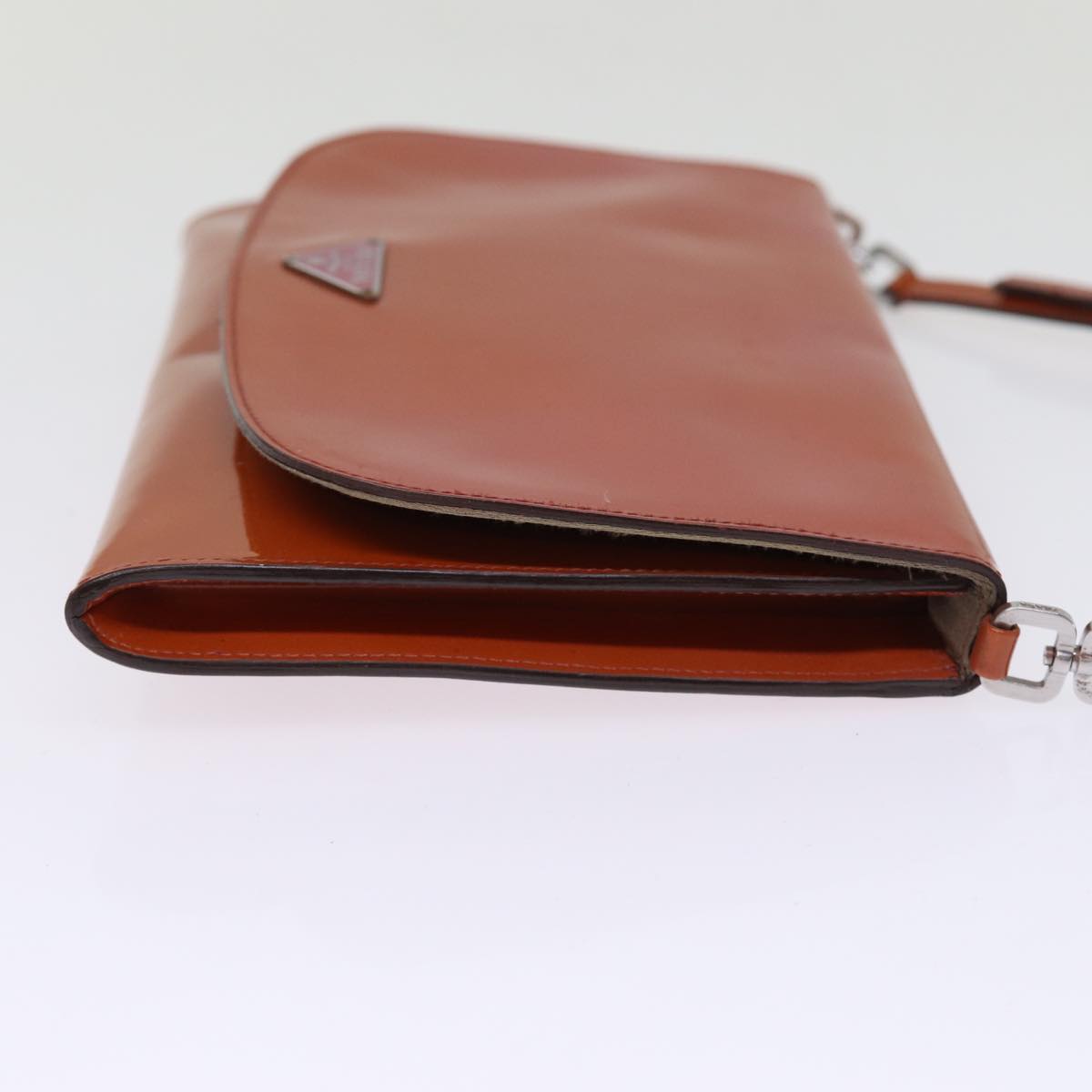 PRADA Hand Bag Enamel Orange  77205