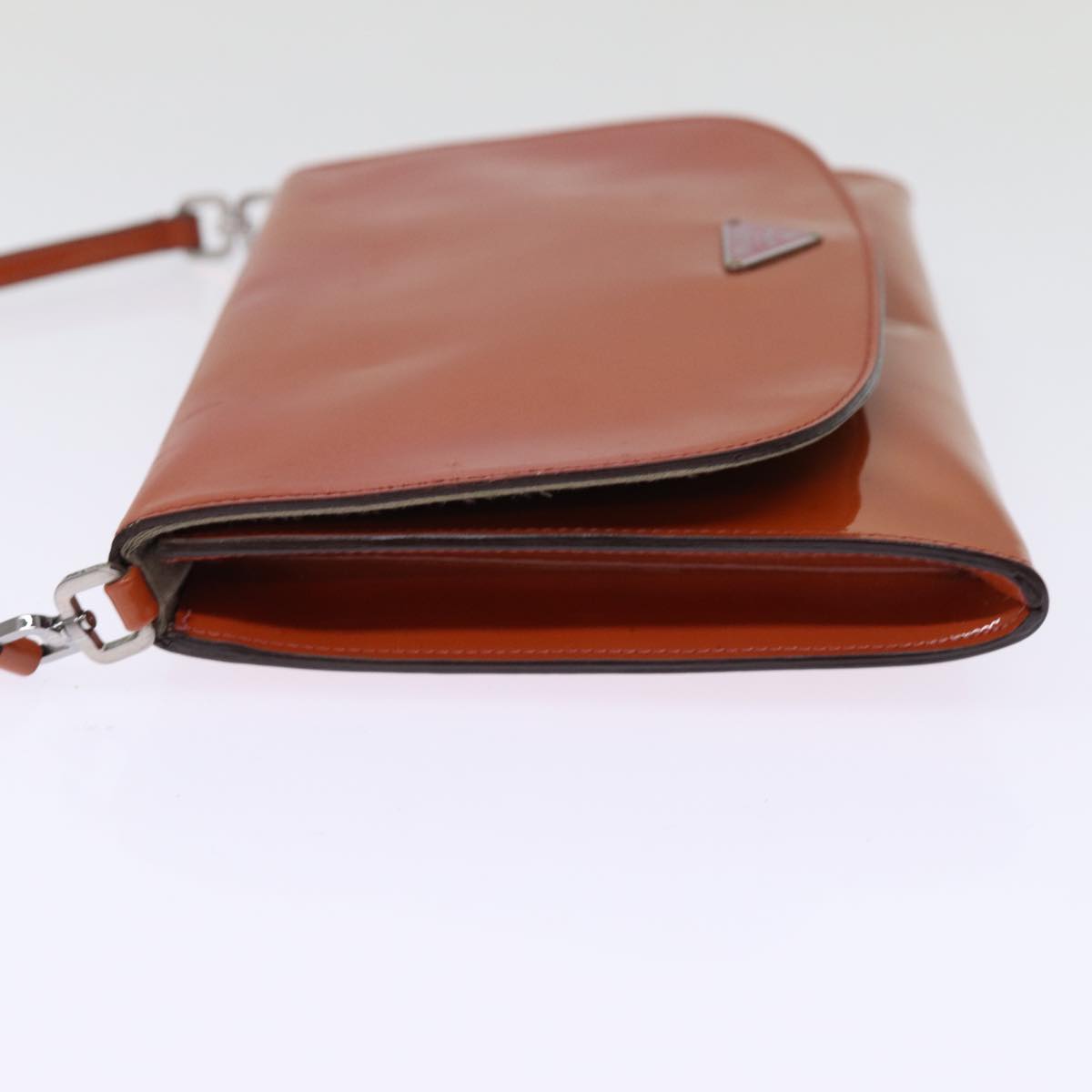 PRADA Hand Bag Enamel Orange  77205