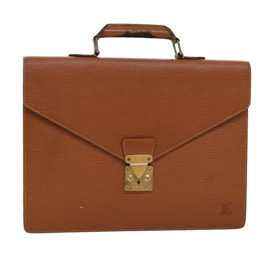 LOUIS VUITTON Epi Serviette Conseiller Briefcase Brown M54423 LV 77227