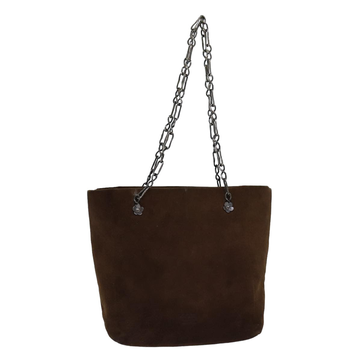 PRADA Hand Bag Suede Brown  77232