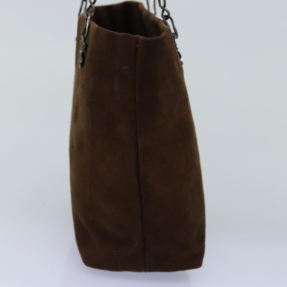 PRADA Hand Bag Suede Brown  77232