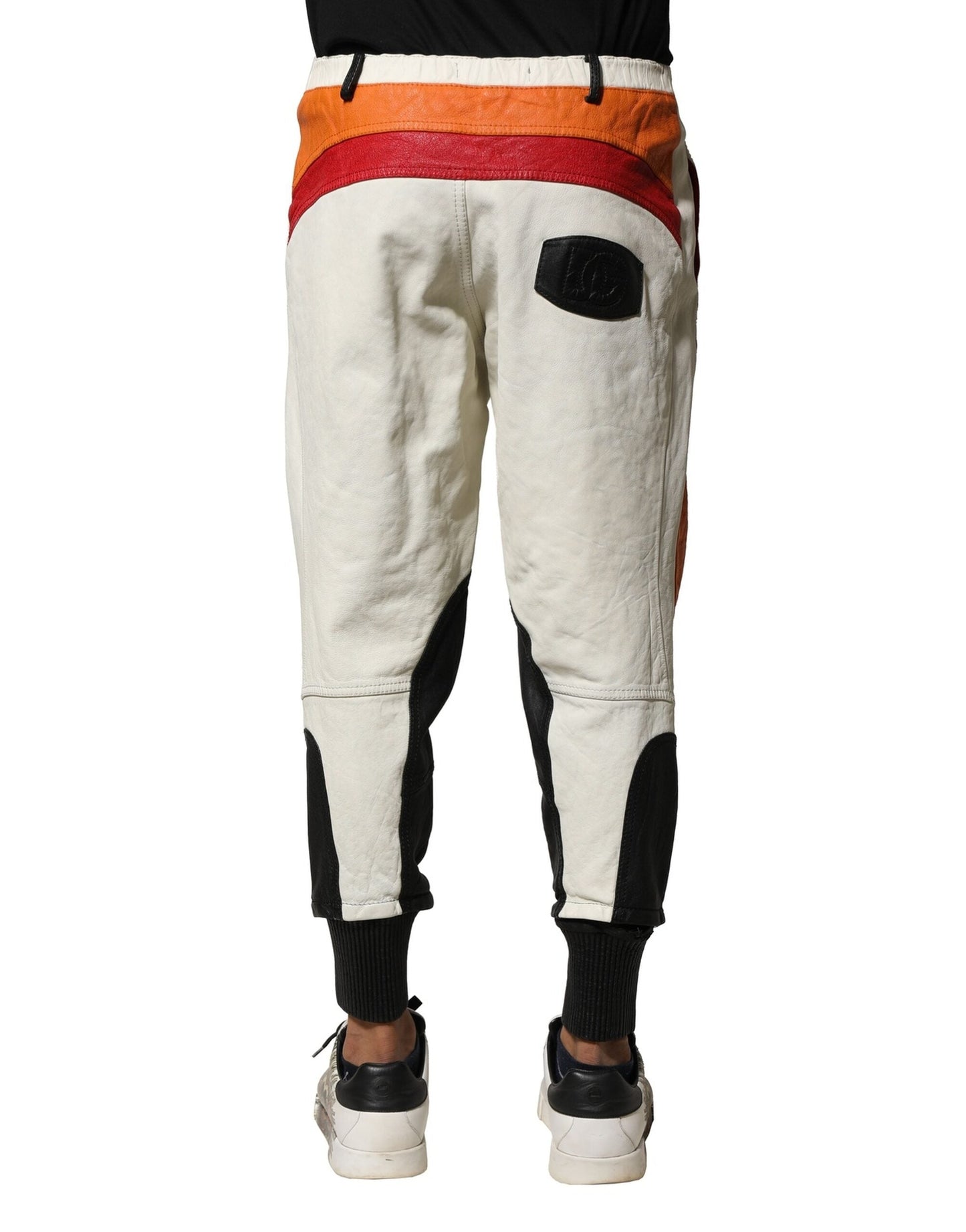 Dolce & Gabbana Multicolor Lambskin Tapered Men Men's Pants ()