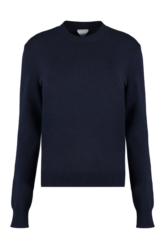 BOTTEGA VENETA Cashmere Sweater with Leather Elbow Patches