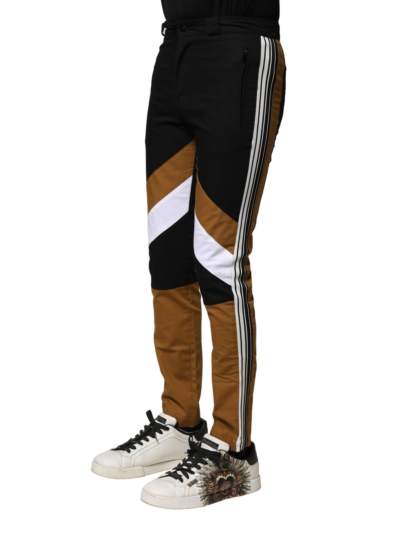 Dolce & Gabbana Multicolor Cotton Slim Fit Men Men's Pants