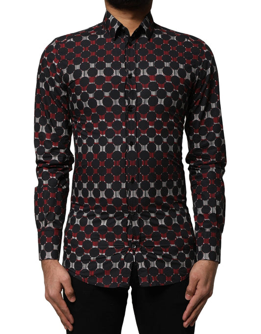 Dolce & Gabbana Multicolor Cotton GOLD Long Sleeves Men's Shirt ()