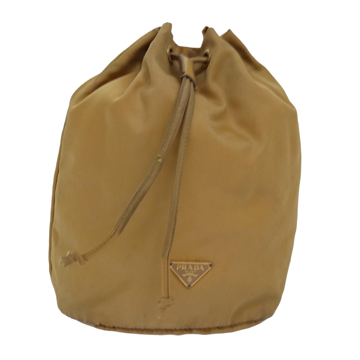 PRADA Pouch Nylon Beige  77278