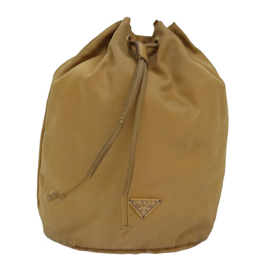 PRADA Pouch Nylon Beige  77278