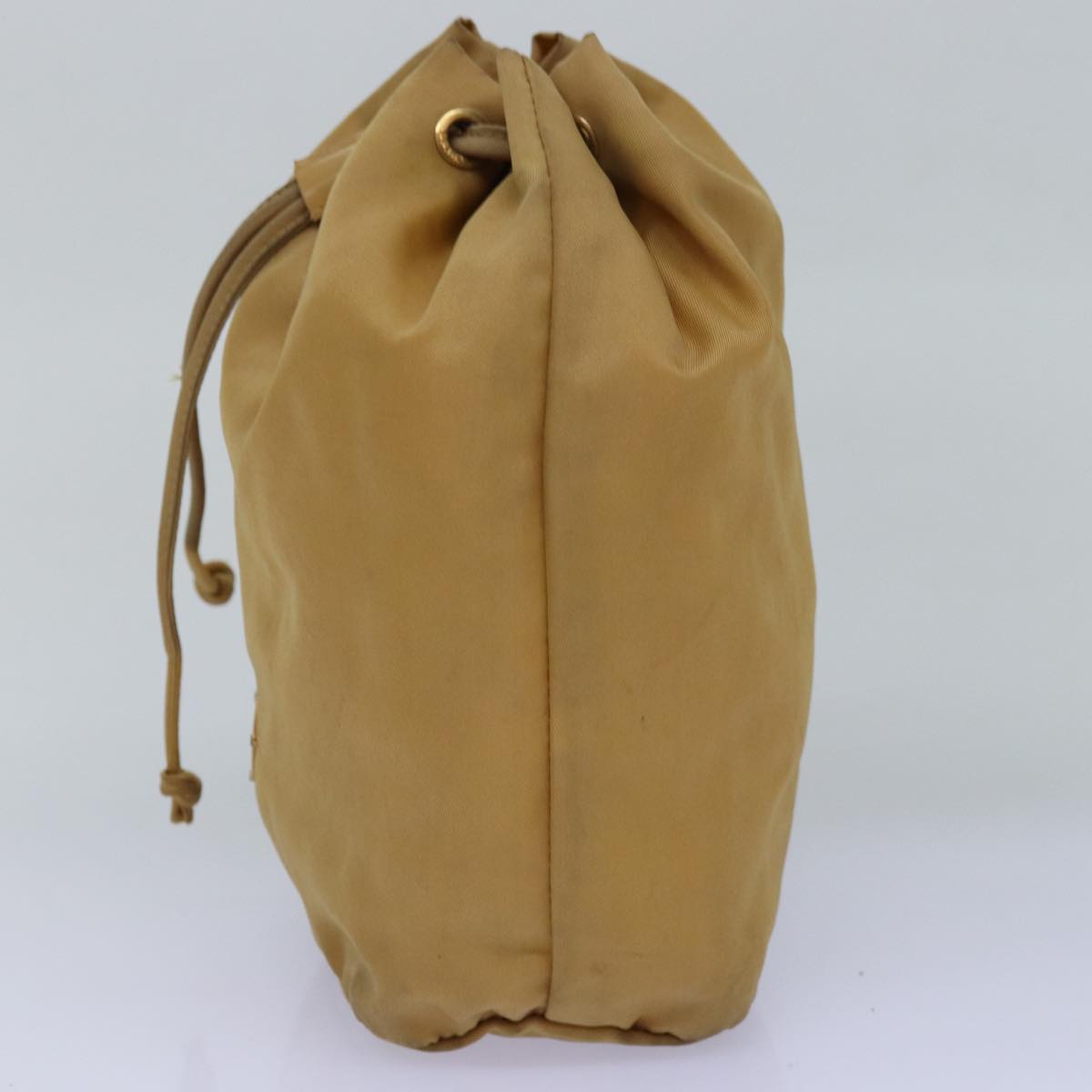 PRADA Pouch Nylon Beige  77278