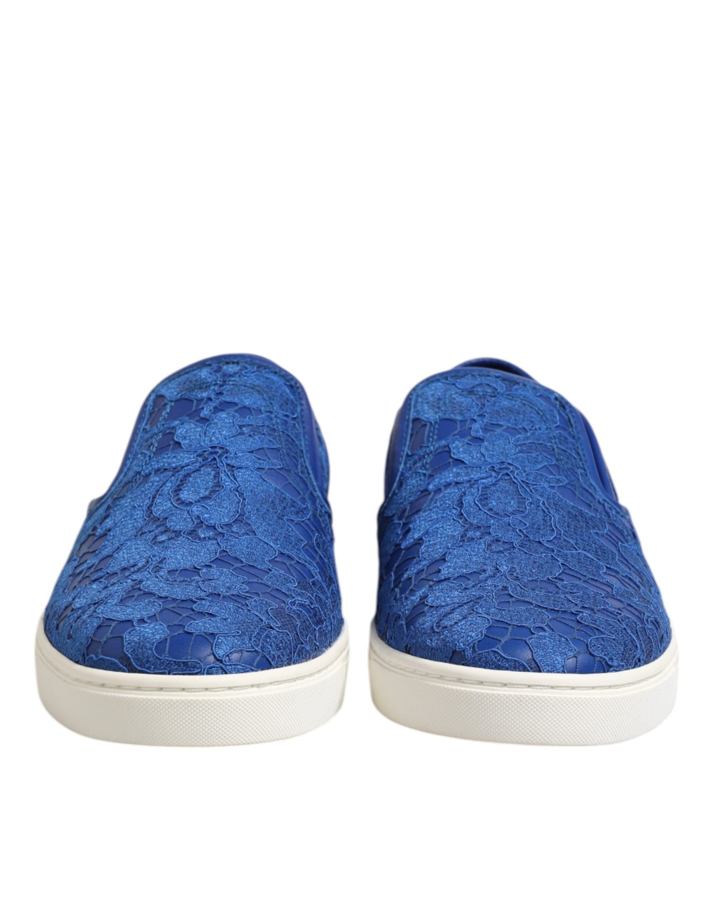 Dolce & Gabbana Blue Leather Lace Slip On Sneaker Men's Shoes