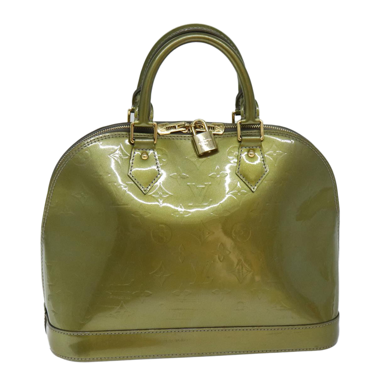 LOUIS VUITTON Monogram Vernis Alma PM Hand Bag Veil Olive M91582 LV 77311