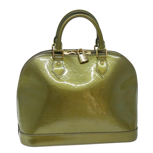 LOUIS VUITTON Monogram Vernis Alma PM Hand Bag Veil Olive M91582 LV 77311