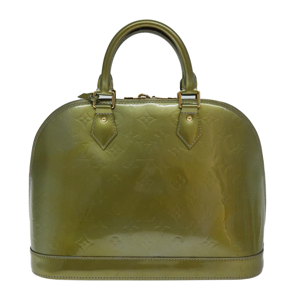 LOUIS VUITTON Monogram Vernis Alma PM Hand Bag Veil Olive M91582 LV 77311