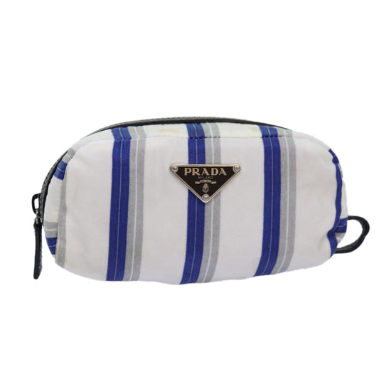 PRADA Pouch Nylon White  77336