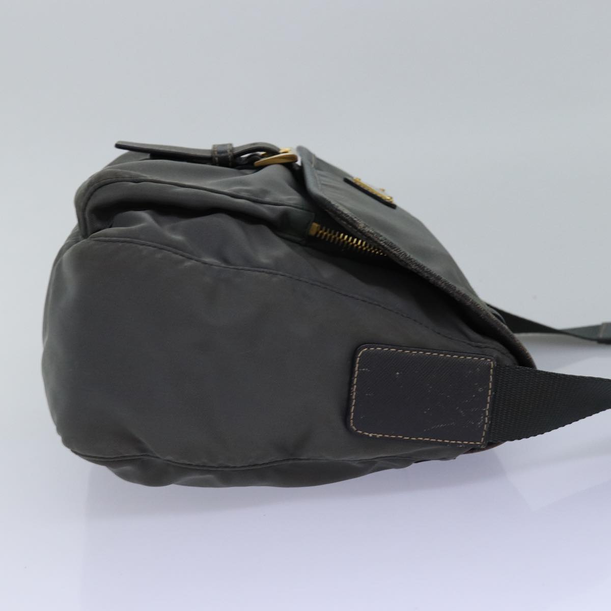 PRADA Shoulder Bag Nylon Khaki  77339