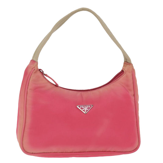 PRADA Hand Bag Nylon Pink  77341