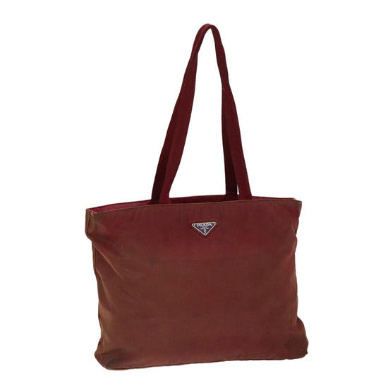 PRADA Hand Bag Nylon Red  77352