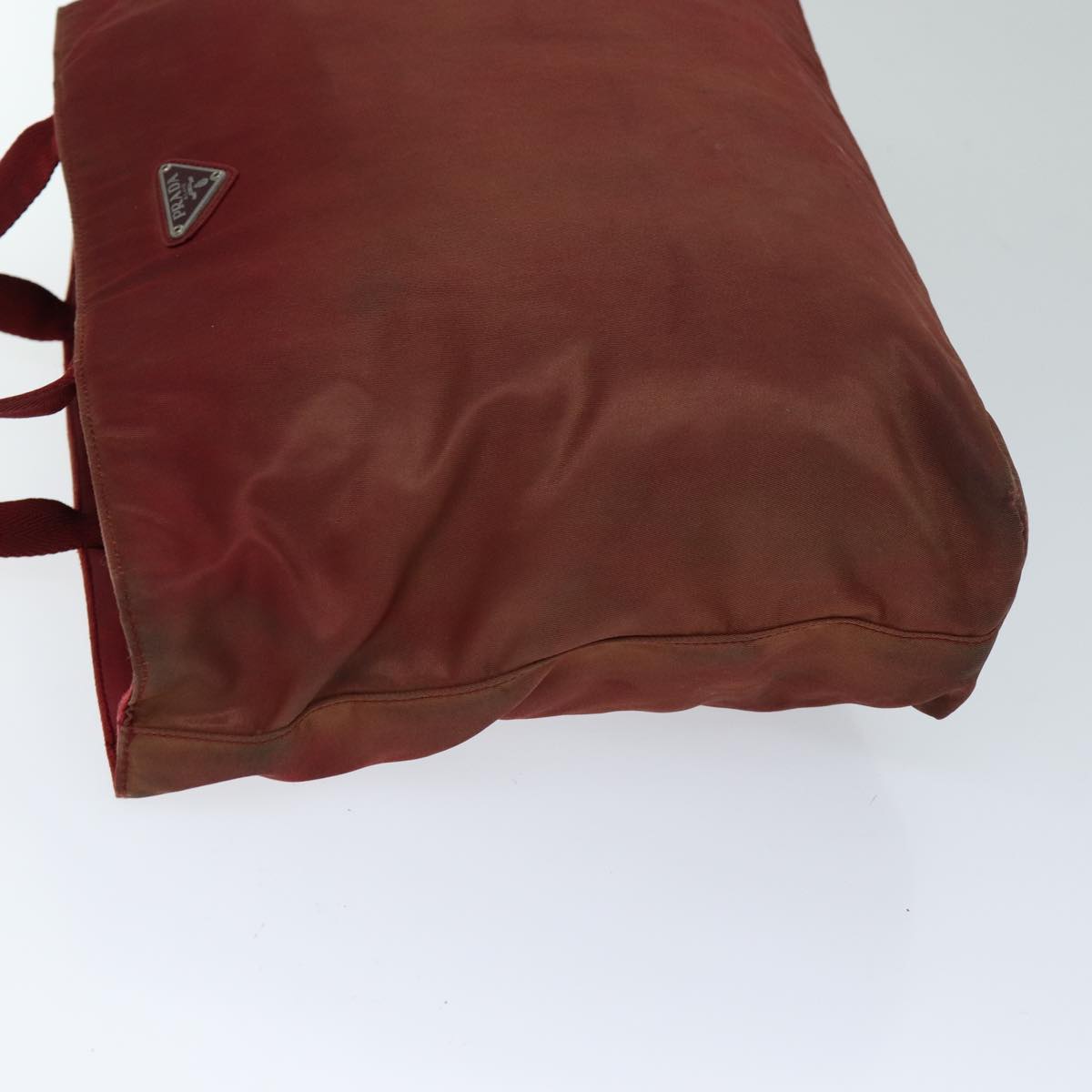 PRADA Hand Bag Nylon Red  77352