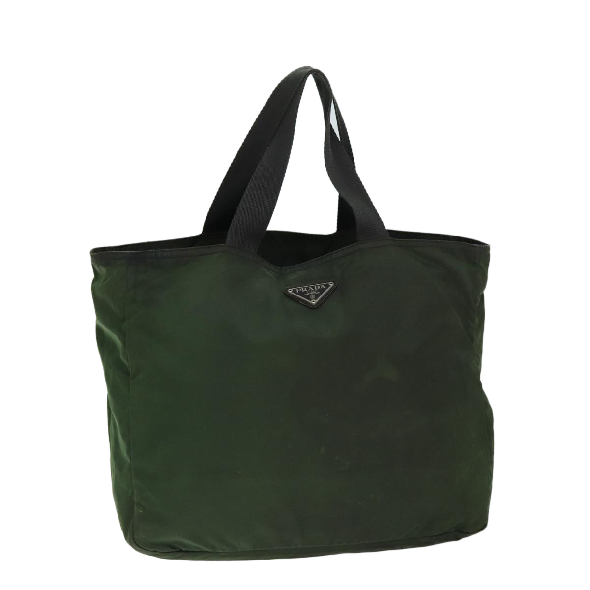 PRADA Tote Bag Nylon Khaki  77353