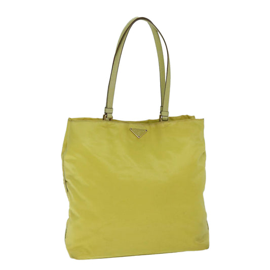 PRADA Tote Bag Nylon Yellow  77355